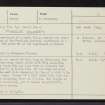 The Kiln, Muckle Skerry, ND47NE 3, Ordnance Survey index card, Recto