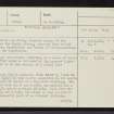 Brough Geo, Muckle Skerry, ND47NE 4, Ordnance Survey index card, page number 1, Recto
