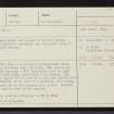 Muckle Skerry, The Kiln, ND47NE 7, Ordnance Survey index card, Recto