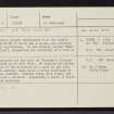 South Ronaldsay, Halcro, Deadman's Hillock, ND48NE 6, Ordnance Survey index card, Recto