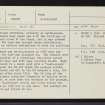 South Ronaldsay, Windwick, ND48NE 8, Ordnance Survey index card, page number 1, Recto