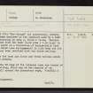 South Ronaldsay, Brough Of Windwick, ND48NE 11, Ordnance Survey index card, page number 1, Recto