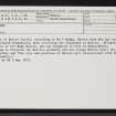 South Ronaldsay, Halcro, ND48NE 18, Ordnance Survey index card, Recto