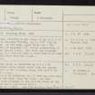 South Ronaldsay, Clouduhall, ND48NW 1, Ordnance Survey index card, Recto
