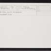 South Ronaldsay, The Nev, ND48NW 10, Ordnance Survey index card, Recto