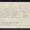 South Ronaldsay, The Nev, ND48NW 10, Ordnance Survey index card, page number 2, Verso