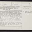 South Ronaldsay, Castle Of Burwick, ND48SW 2, Ordnance Survey index card, page number 1, Recto