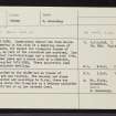 South Ronaldsay, Graemston, ND48SW 5, Ordnance Survey index card, Recto