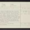 Burray, Bu Of Burray, ND49NE 10, Ordnance Survey index card, Recto