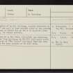 South Ronaldsay, Castle Grimness, ND49SE 6, Ordnance Survey index card, Recto
