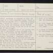 St Kilda, Hirta, Village Bay, NF19NW 15, Ordnance Survey index card, page number 1, Recto