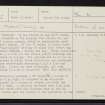 St Kilda, Hirta, An Lag Bho'N Tuath, NF19NW 18, Ordnance Survey index card, page number 1, Recto