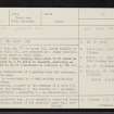 Barra, Dun Chlif, NF60NE 1, Ordnance Survey index card, page number 1, Recto