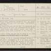 Barra, Dun Cuier, NF60SE 1, Ordnance Survey index card, page number 1, Recto