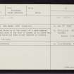 Barra, Dun Borve, NF60SE 9, Ordnance Survey index card, Recto