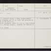Barra, Borve, NF60SE 12, Ordnance Survey index card, Recto