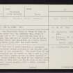 Barra, Dun Na Cille, NF60SW 2, Ordnance Survey index card, page number 1, Recto