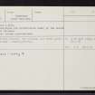 Barra, Eoligarry, Cille-Bharra, NF70NW 3, Ordnance Survey index card, page number 3, Recto