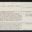 Benbecula, Eilean Iain, NF75SE 6, Ordnance Survey index card, page number 1, Recto