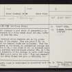 South Uist, Eliogar, NF82SW 1, Ordnance Survey index card, page number 1, Recto