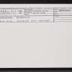 Benbecula, Gramisdale, NF85NW 2, Ordnance Survey index card, Recto