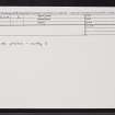 Benbecula, Hacklett, NF85SW 3, Ordnance Survey index card, Recto