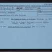 Benbecula, Stiaraval, NF85SW 4, Ordnance Survey index card, Recto