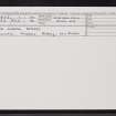 Boreray, An Corran, NF88SE 1, Ordnance Survey index card, Recto