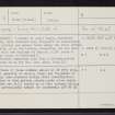 Harris, Northton, NF99SE 3, Ordnance Survey index card, Recto