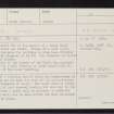 Harris, Rodelpark, NG08SE 1, Ordnance Survey index card, page number 1, Recto