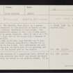 Harris, Dun Stuaidh, NG08SW 6, Ordnance Survey index card, page number 1, Recto