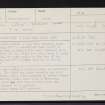 Harris, Clach Mhic Leoid, NG09NW 4, Ordnance Survey index card, Recto