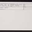 Harris, Nisabost, NG09NW 8, Ordnance Survey index card, Recto