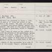Harris, Nisabost, NG09NW 8, Ordnance Survey index card, page number 1, Recto