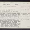 Harris, Borvemore, NG09SW 2, Ordnance Survey index card, page number 1, Recto
