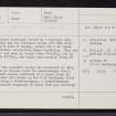 Sanday, An T-Oban, 'Cairns', NG20SE 5, Ordnance Survey index card, page number 1, Recto