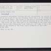 Rum, Samhnan Insir, NG30SE 19, Ordnance Survey index card, Recto