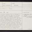 Skye, Dun Ard An T-Sabhail, NG33SW 1, Ordnance Survey index card, page number 1, Recto