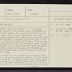 Skye, Peinduin, NG35NE 2, Ordnance Survey index card, page number 1, Recto