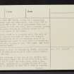 Skye, Dun Na H'Airde, Greshornish Point, NG35NE 3, Ordnance Survey index card, page number 2, Verso