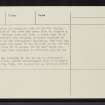 Dun Maraig, Skye, NG35NE 5, Ordnance Survey index card, page number 2, Verso