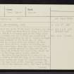 Skye, Dun Santavaig, NG35NE 11, Ordnance Survey index card, page number 1, Recto