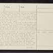 Skye, Dun Santavaig, NG35NE 11, Ordnance Survey index card, page number 2, Verso