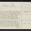Skye, Lon Ruadh, NG35NE 14, Ordnance Survey index card, page number 1, Recto