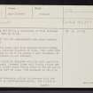 Balgown, Skye, NG36NE 13, Ordnance Survey index card, Recto