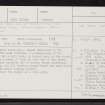 Cladh A' Mhanaich, Fladda-Chuain, NG38SE 1, Ordnance Survey index card, page number 1, Recto