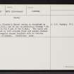 Skye, Eilean Chaluim-Chille, Loch Portree, NG44SE 3, Ordnance Survey index card, page number 2, Verso