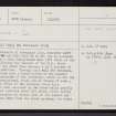 Skye, Dun Vallerain, NG46NE 1, Ordnance Survey index card, page number 1, Recto