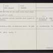 Skye, Dun Vallerain, NG46NE 1, Ordnance Survey index card, page number 2, Verso