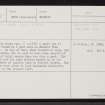 Sheader, Skye, NG46SW 2, Ordnance Survey index card, page number 1, Recto